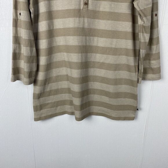 The North Face Woman’s Striped 3/4 Sleeve Shirt Top Size Large. - Picture 3 of 8